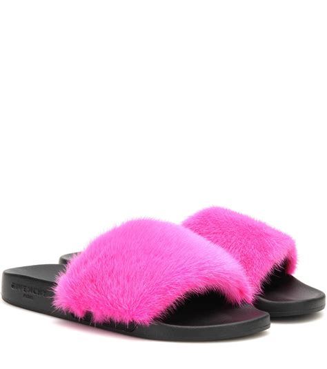 givenchy fur slides review|Givenchy Slides for Women .